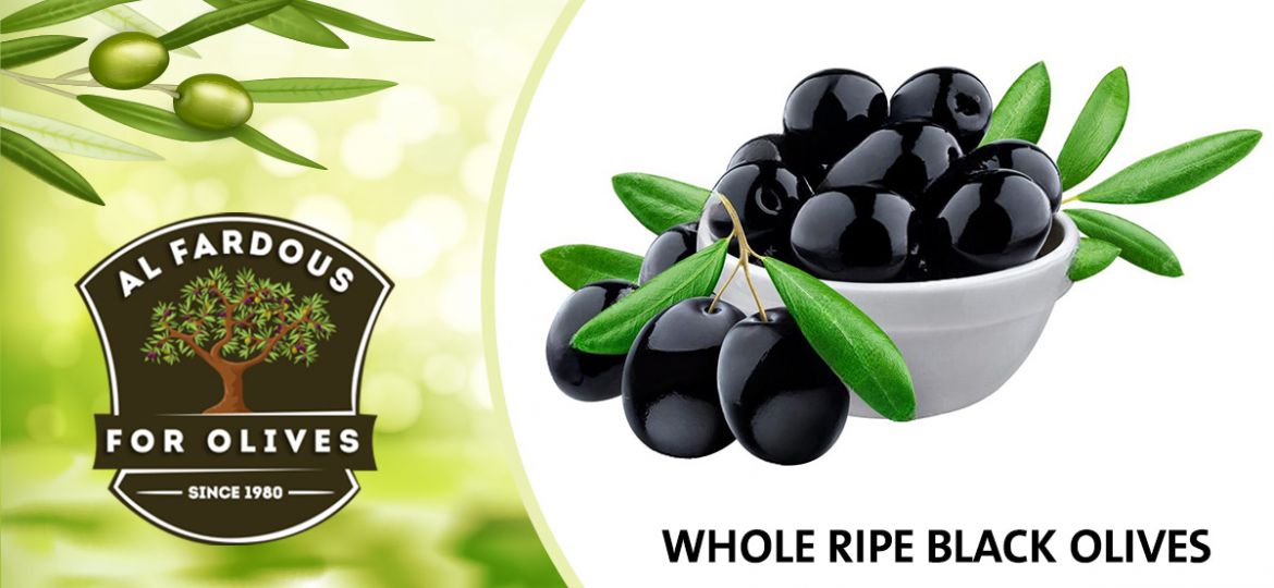 whole ripe black olives