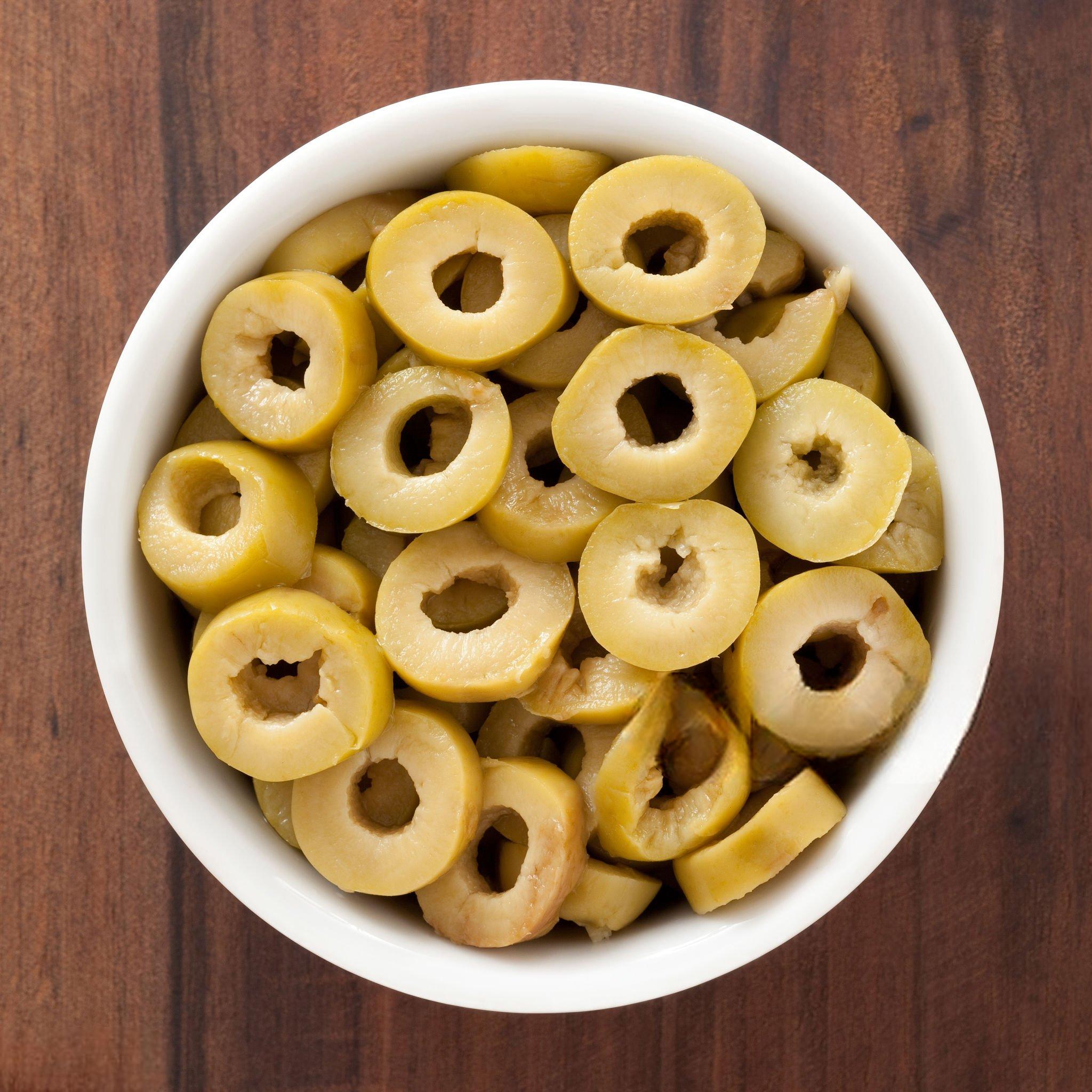 sliced green olives